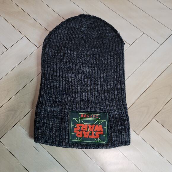 Star Wars Grey Black Embroider Patch Beanie - Picture 3 of 9